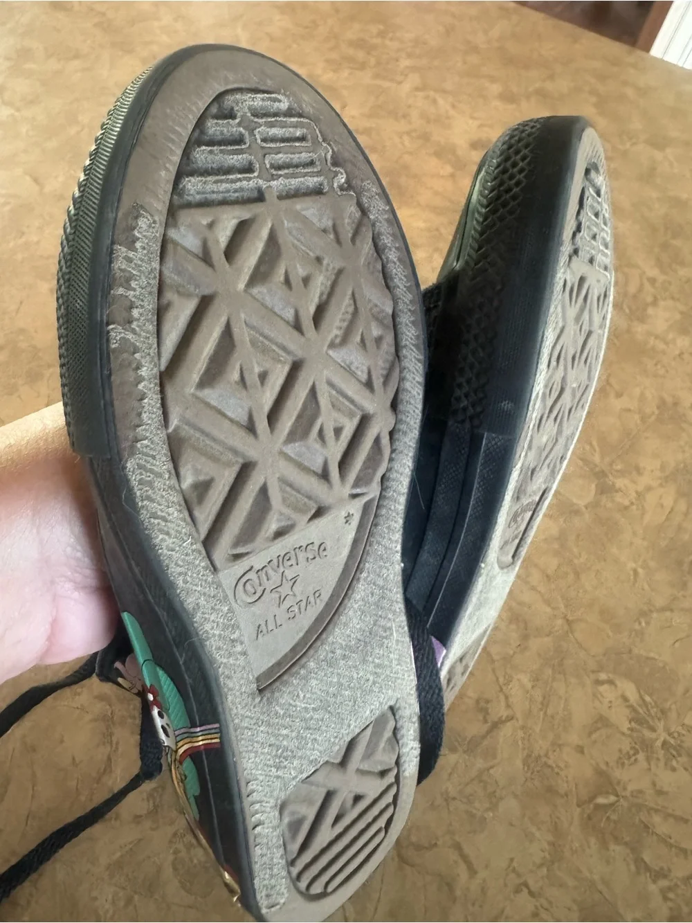 Converse Kids Black High-Top Sneakers with Multicolor Graphic